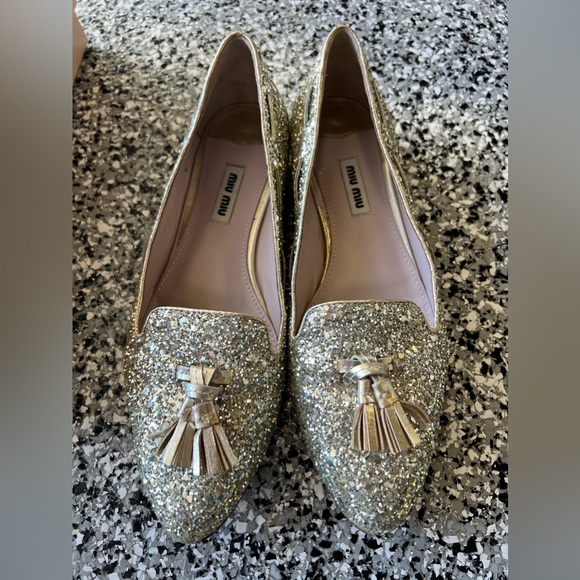 Miu Miu Glitter flat - Picture 1 of 3